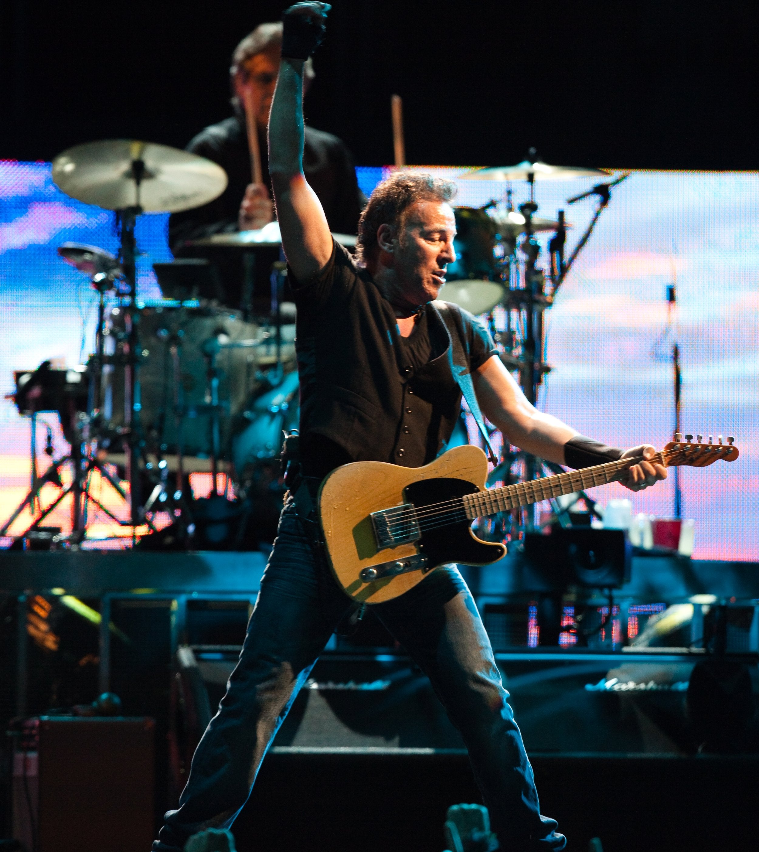Bruce Springsteen performs at the LA Sports Arena 2009