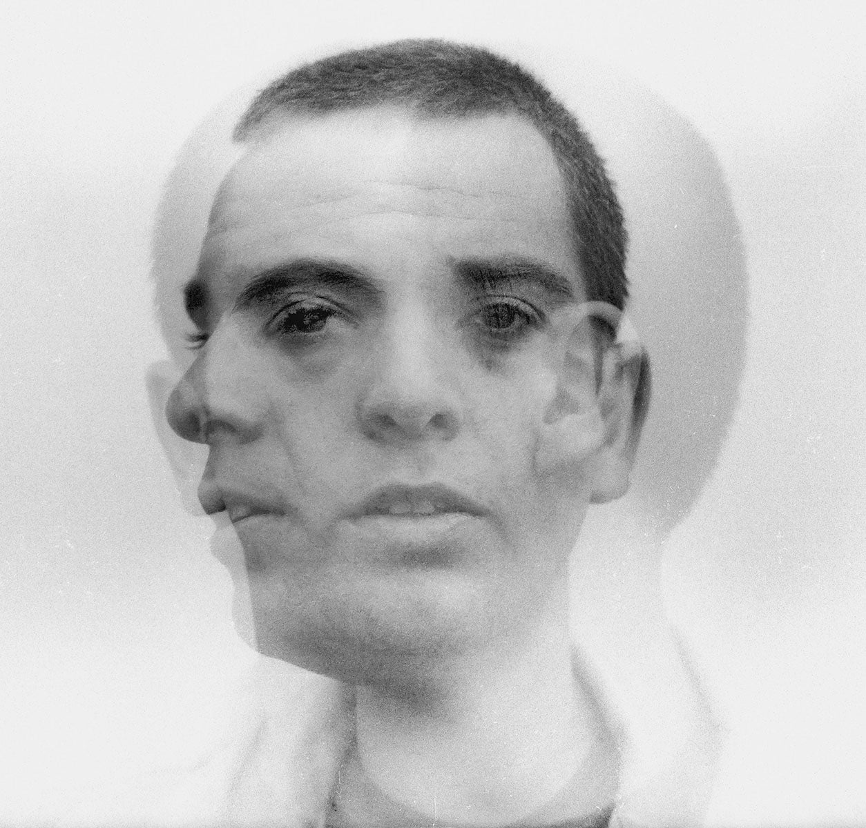 Peter Gabriel 1978 BW shaved head
