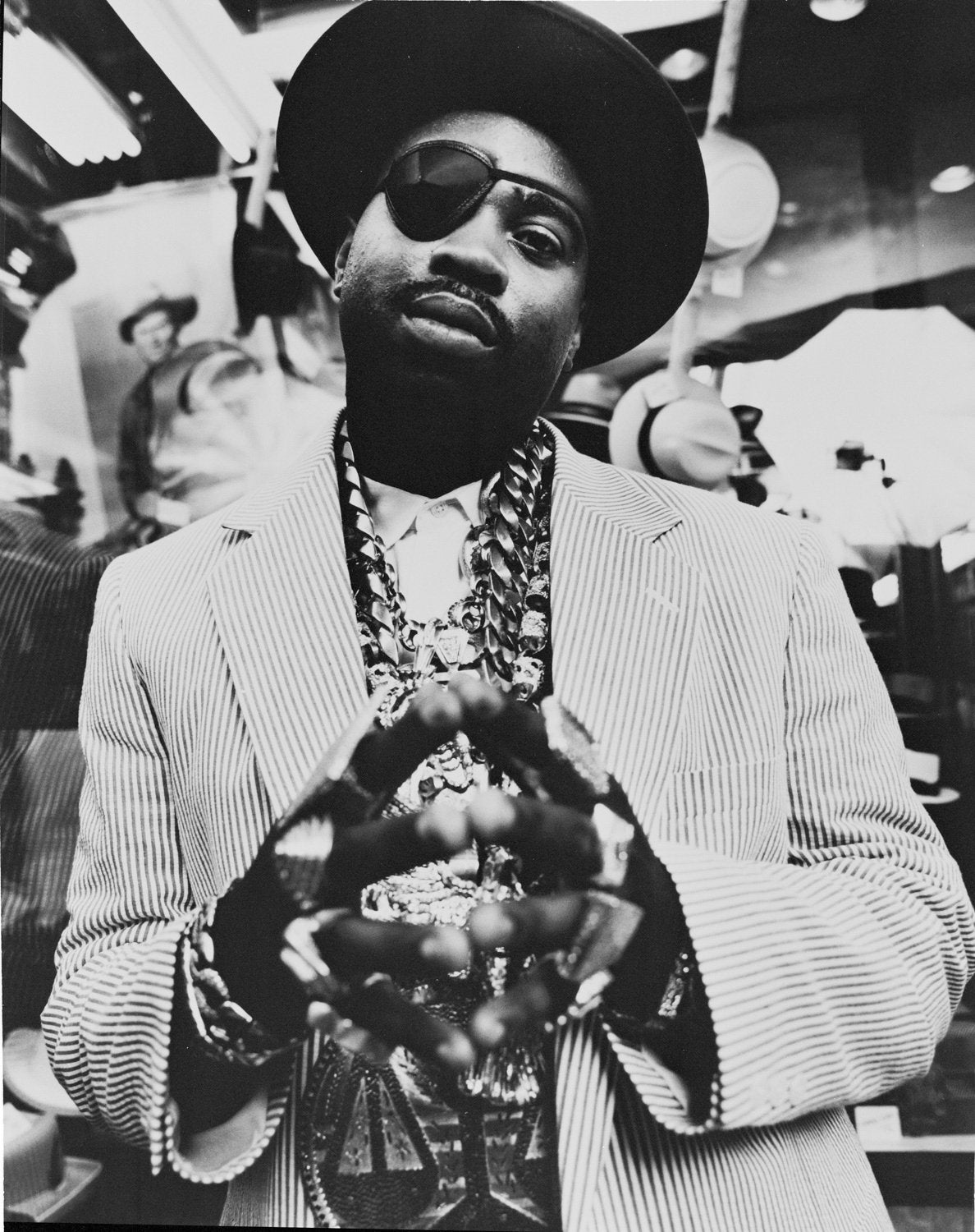 Slick Rick, Knox Hats in Times Square NYC 1999